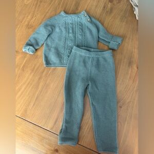 Organic Little Planet Knit Sweater And Pants Set